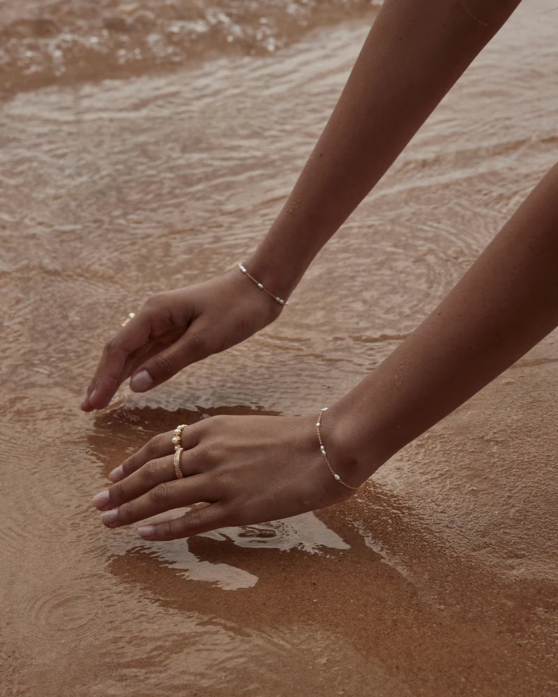 BY CHARLOTTE - Serene Dreams Pearl Bracelet in Gold Vermeil