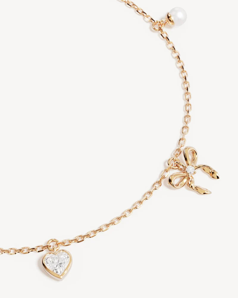 BY CHARLOTTE - Forever Yours Charm Bracelet in Gold Vermeil