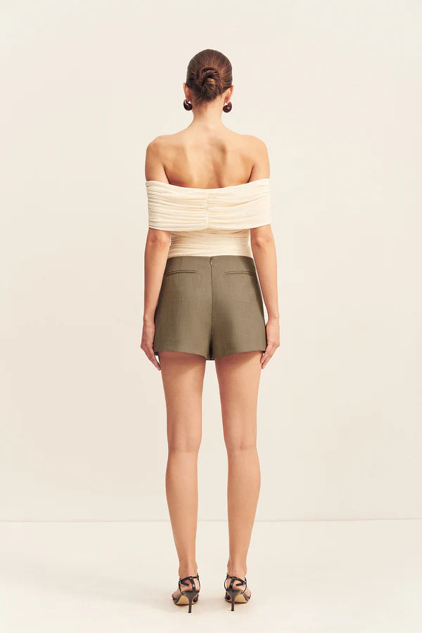 SHONA JOY - Mira Off Shoulder Top in Ivory