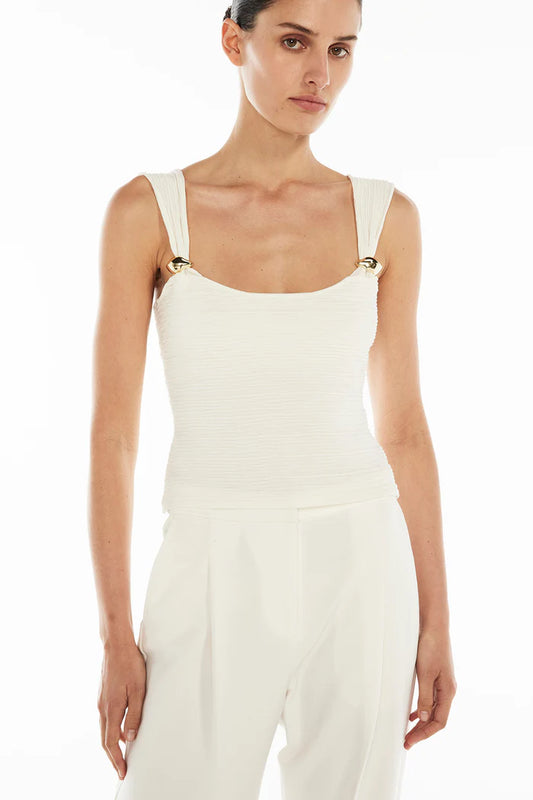 MANNING CARTELL Body Language Knit Top-white