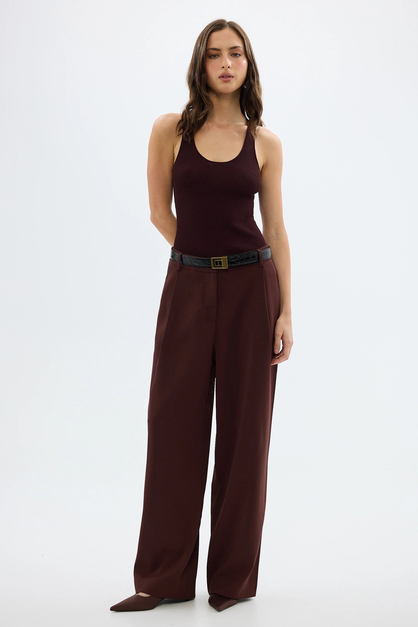 BUBISH - Carmen Pant in Bordeaux