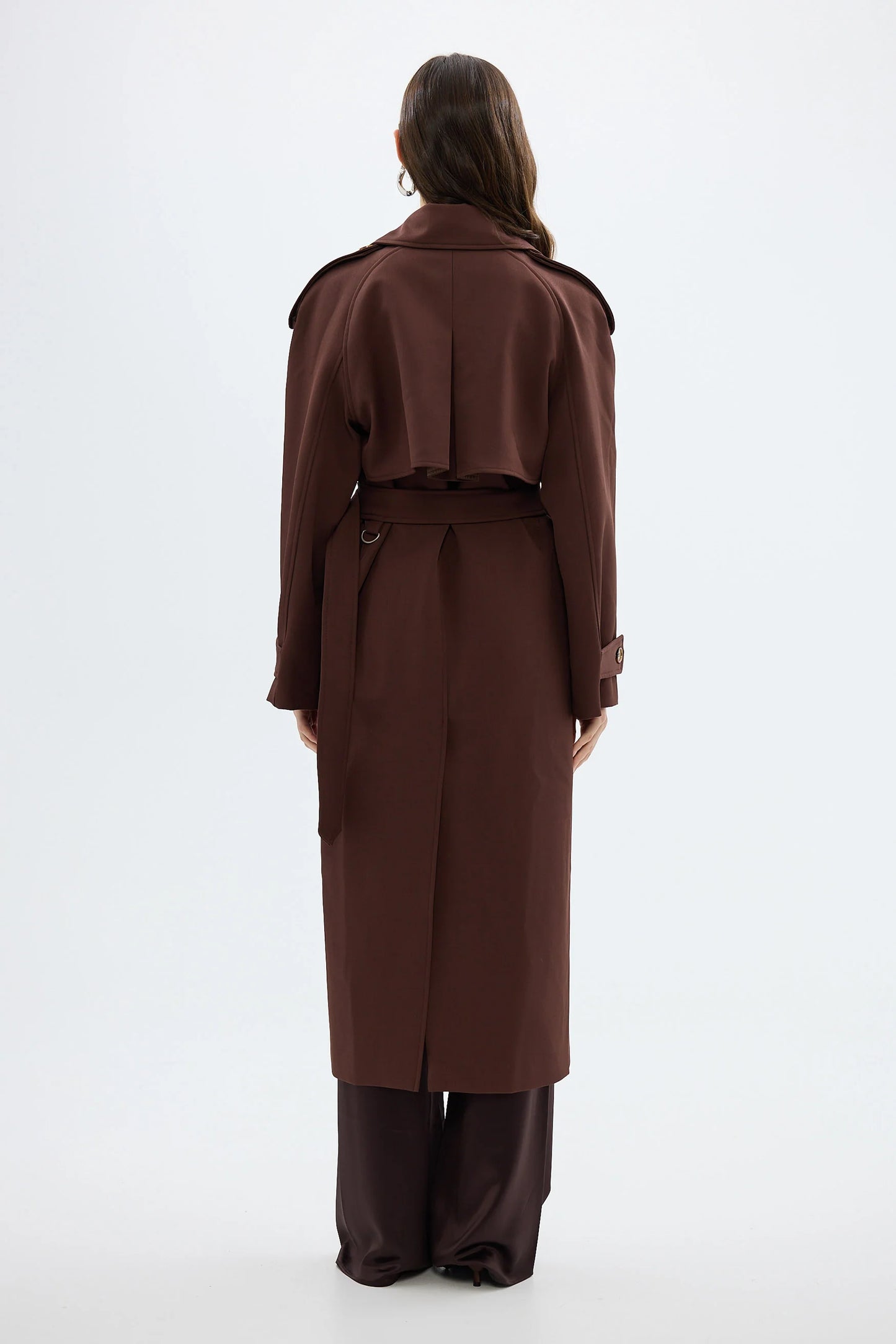 BUBISH - Dillion Trench Coat in Chocolate