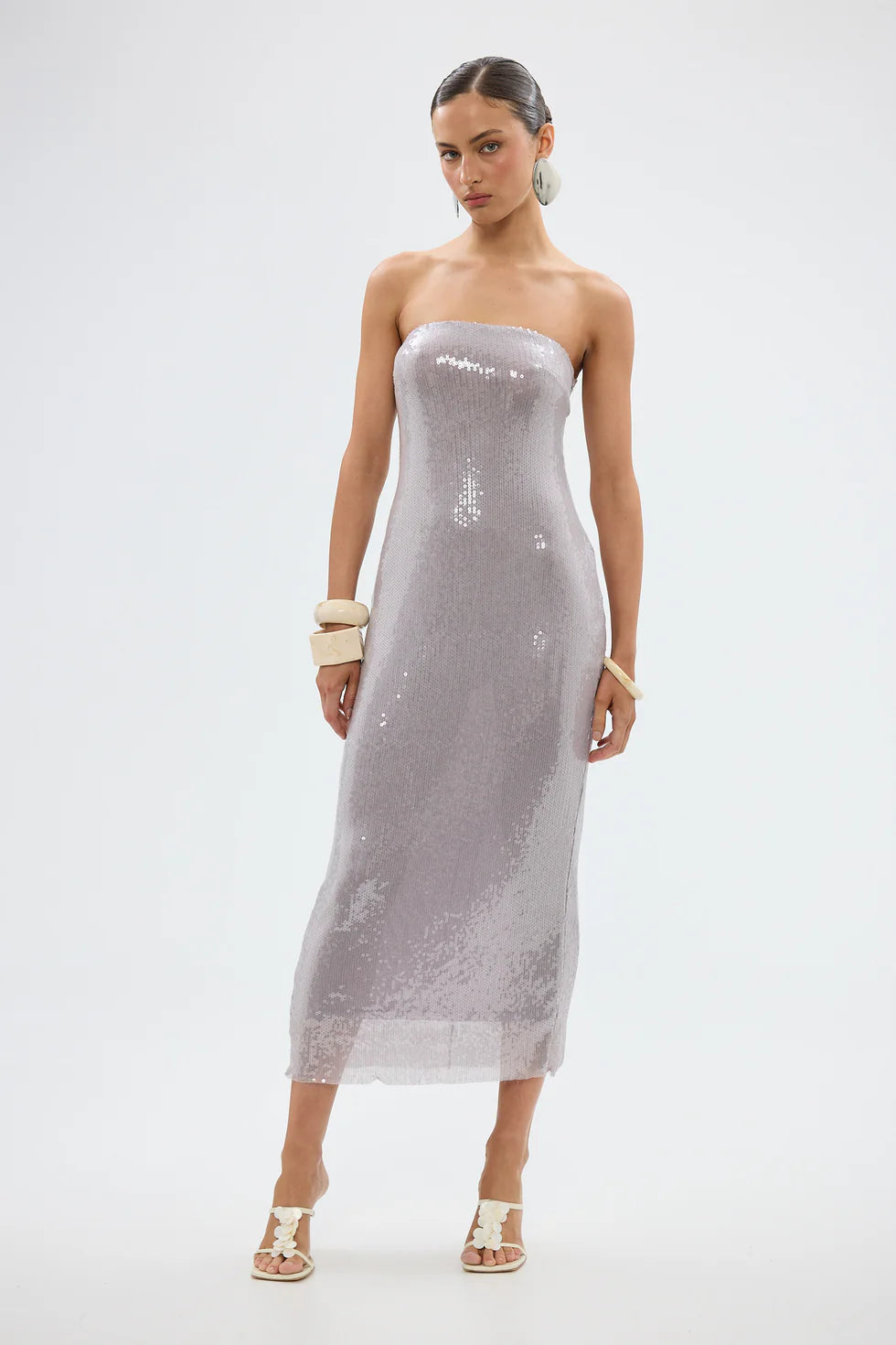 BUBISH - Indy Sequin Dress in Silver