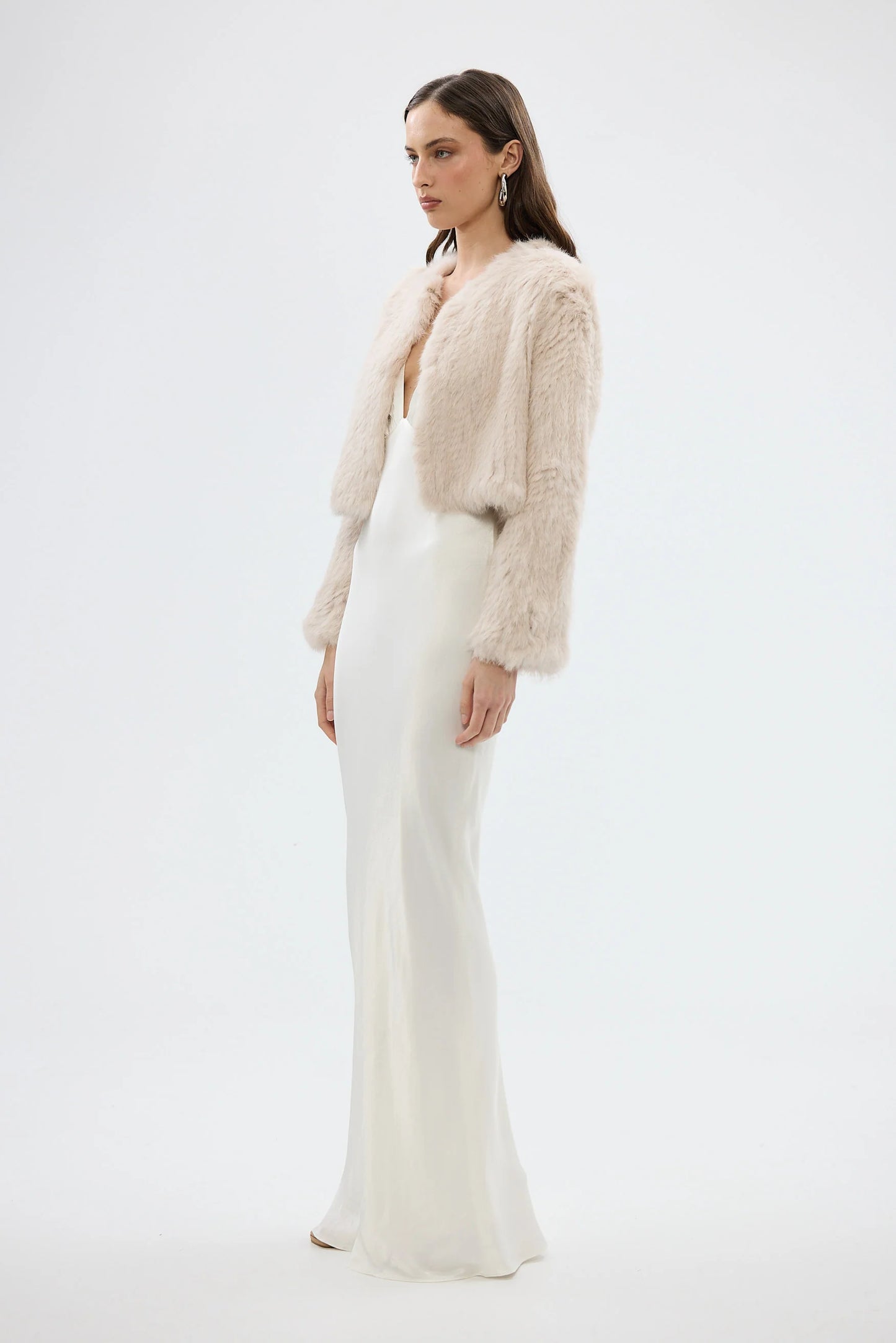 BUBISH - Lola Crop Jacket in Stone