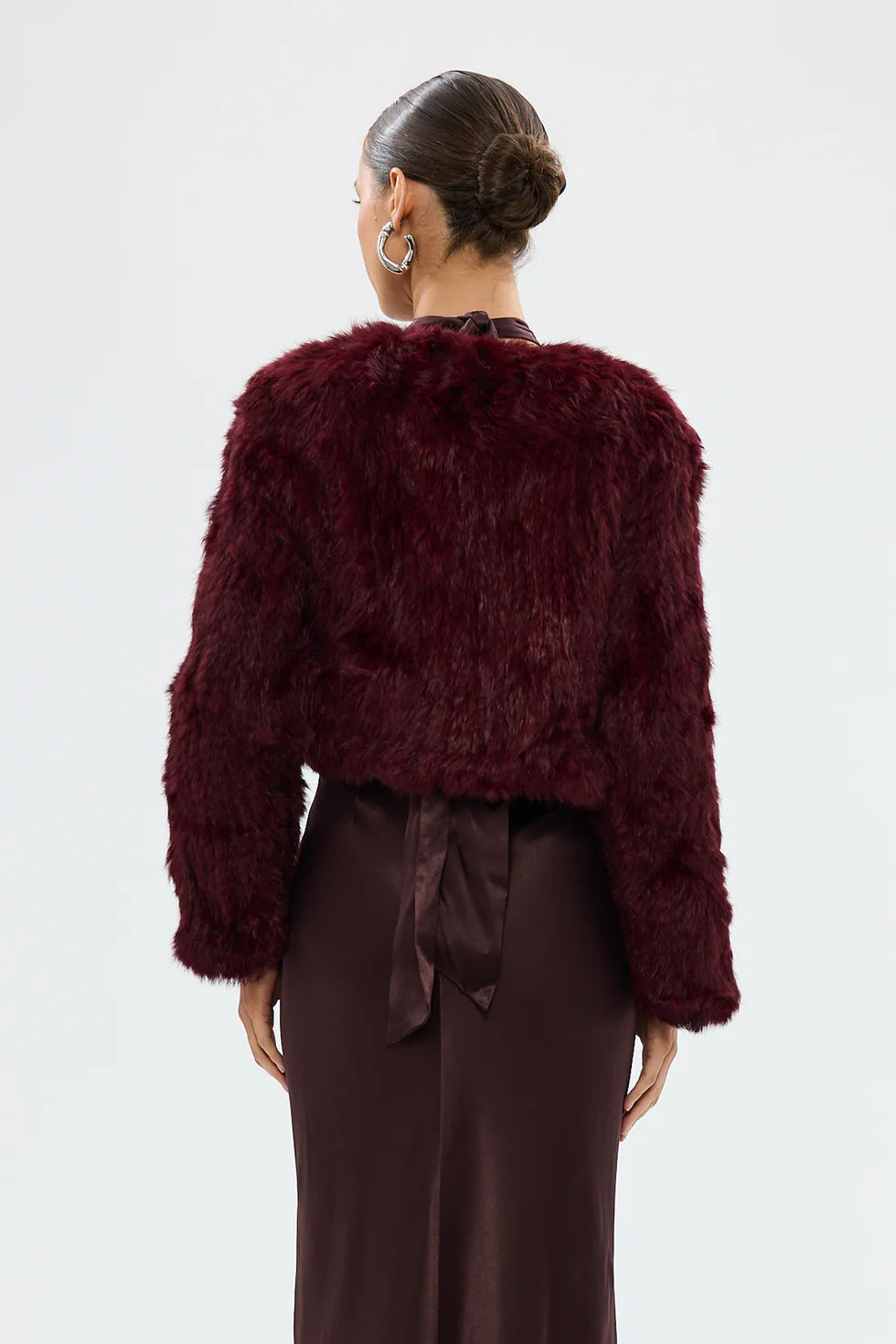 BUBISH - Lola Crop Jacket in Wine