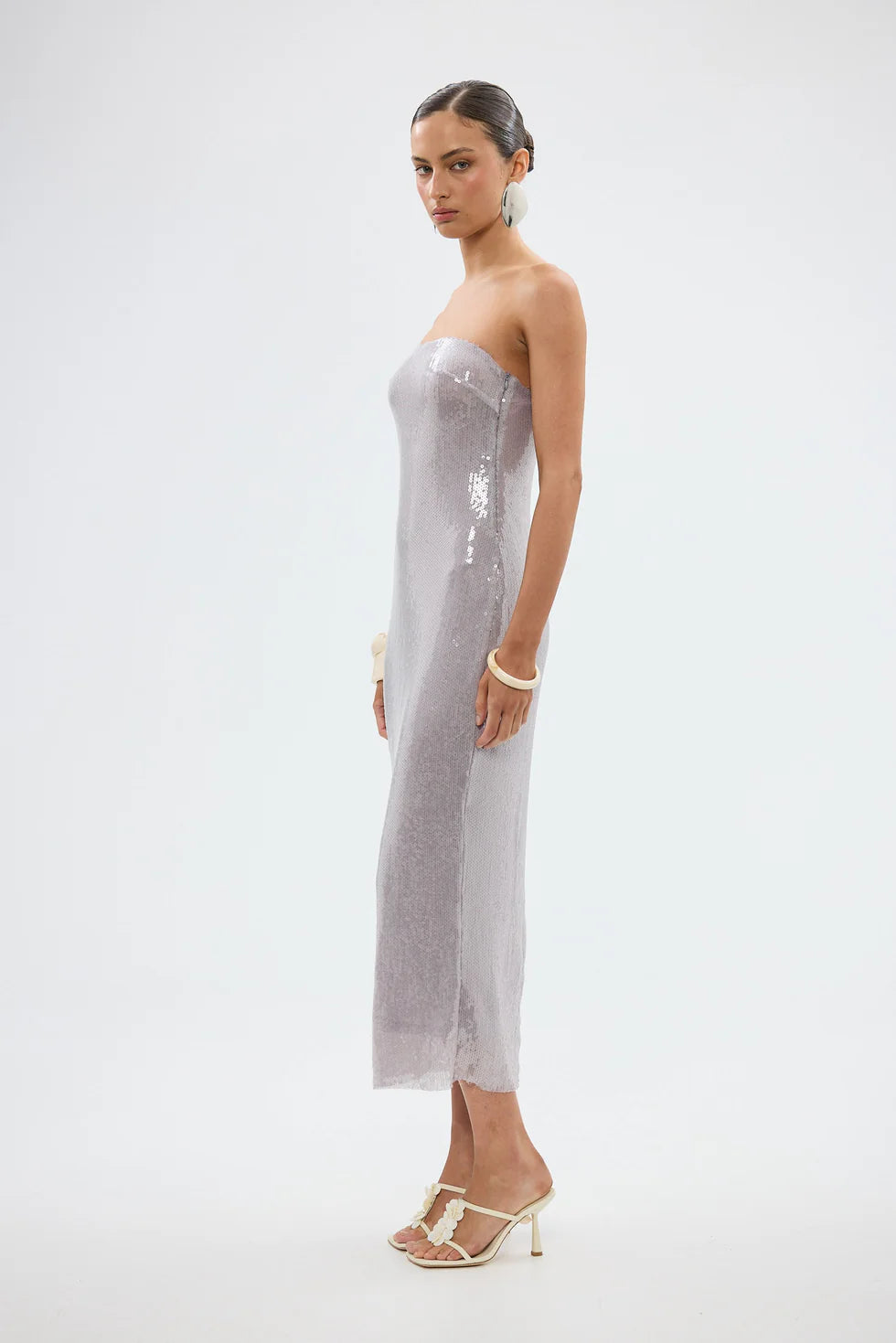 BUBISH - Indy Sequin Dress in Silver