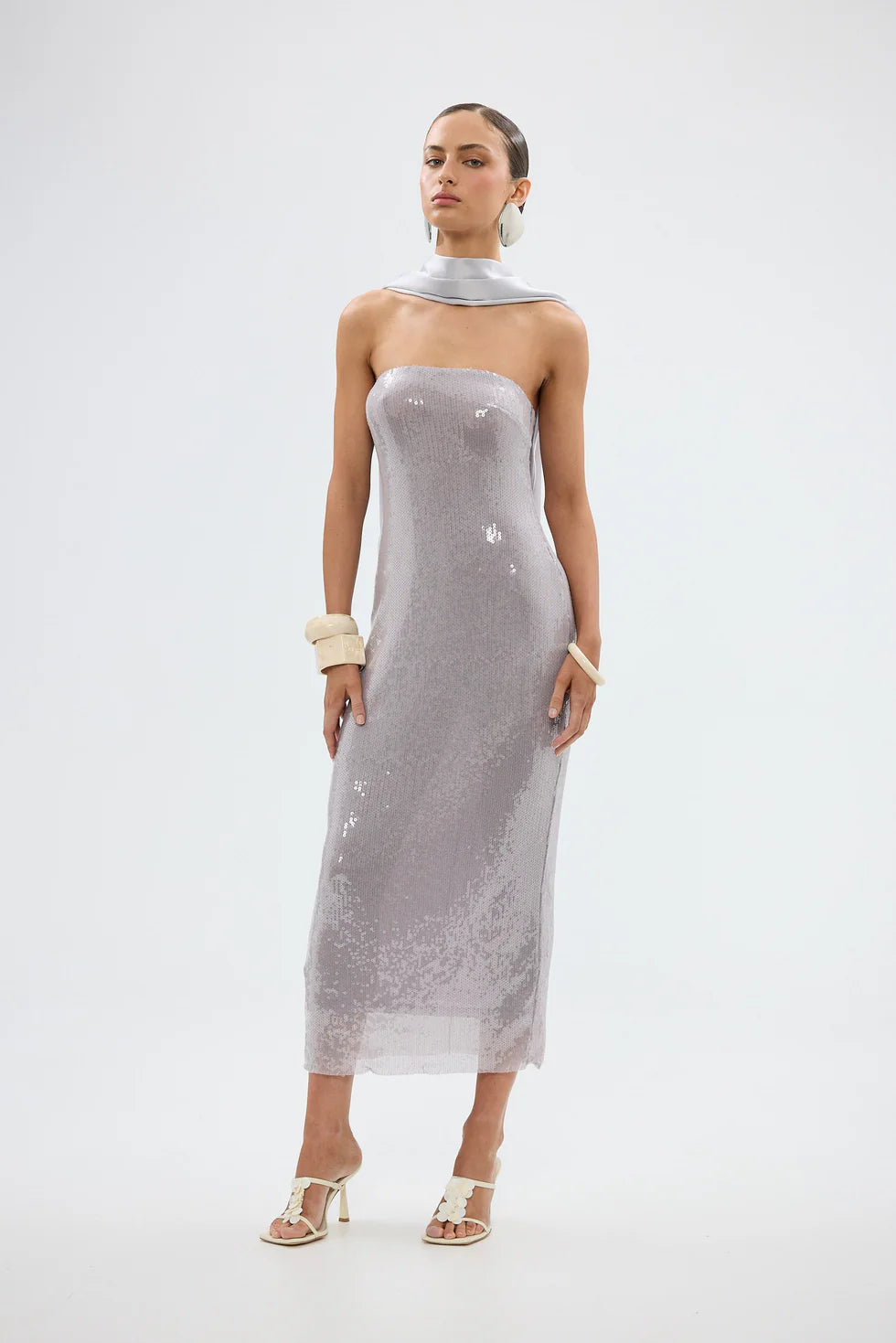 BUBISH - Indy Sequin Dress in Silver
