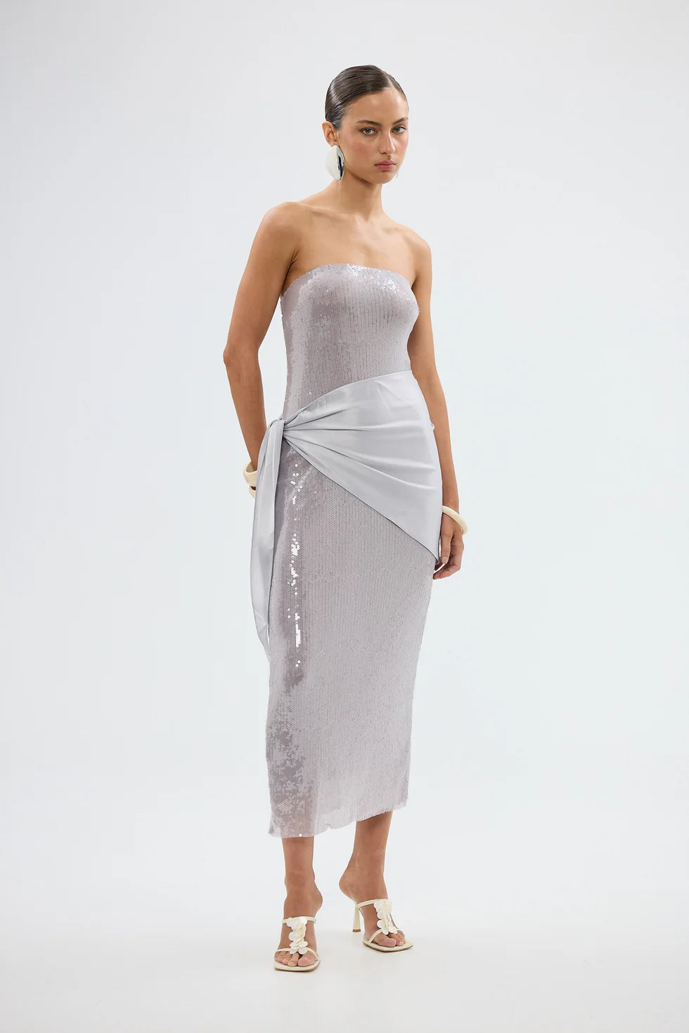 BUBISH - Indy Sequin Dress in Silver