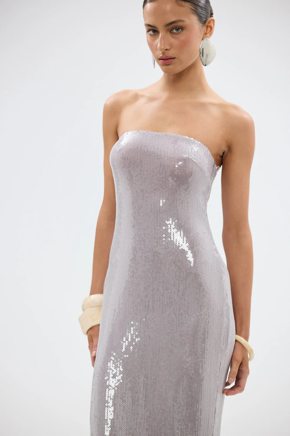 BUBISH - Indy Sequin Dress in Silver