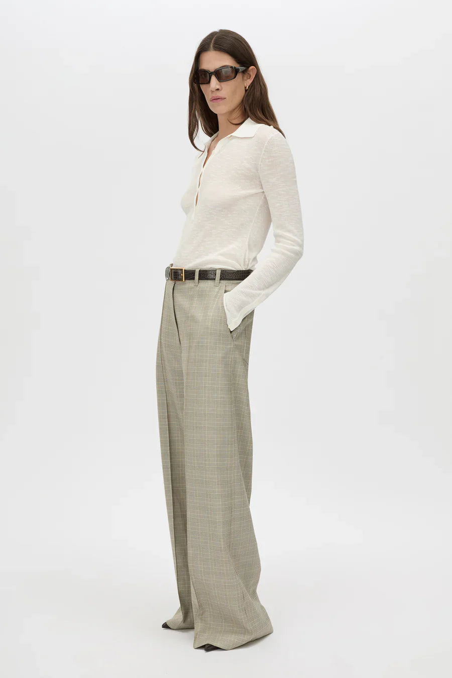 CAMILLA AND MARC - Cassa Pant in Taupe/Check