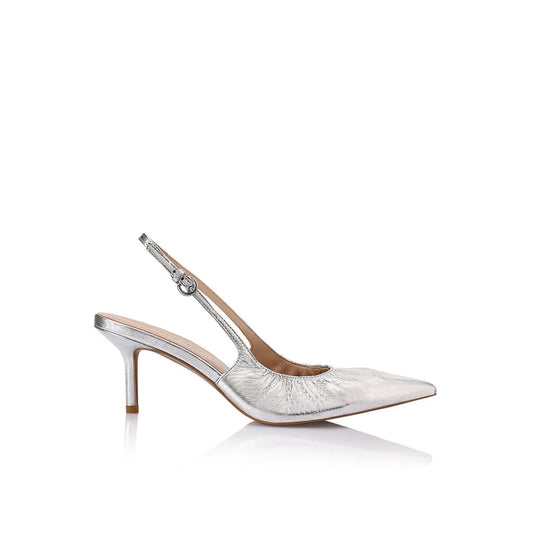 LANA WILKINSON Charlotte Slingback Heel Pump-silver