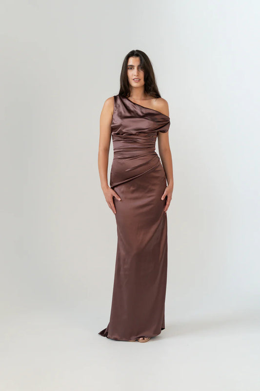 TANIA OLSEN - Coralise Dress in Chocolate