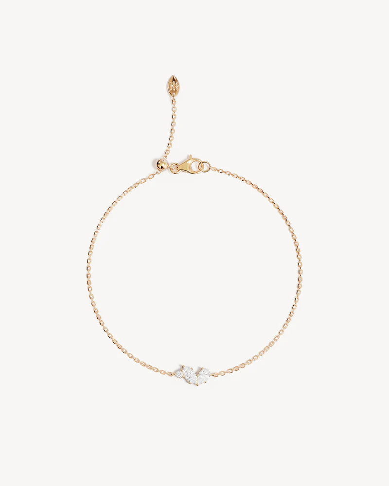 BY CHARLOTTE - Crystal Wings Bracelet in Gold Vermeil