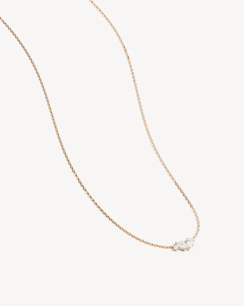 BY CHARLOTTE - Crystal Wings Necklace in Gold Vermeil