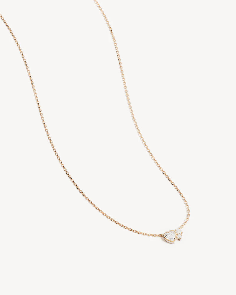 By Charlotte - Dream Lover Heart Necklace in GOLD