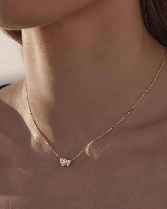 By Charlotte - Dream Lover Heart Necklace in GOLD