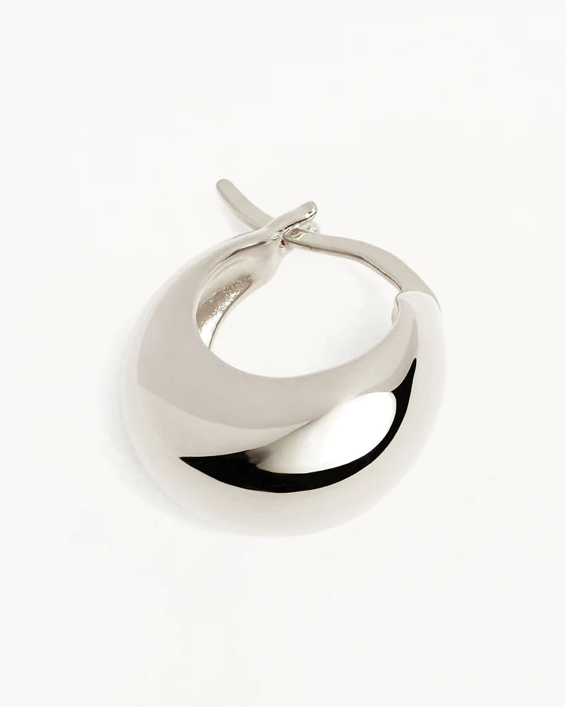 BY CHARLOTTE Sun kissed Small Hoops - SILVER