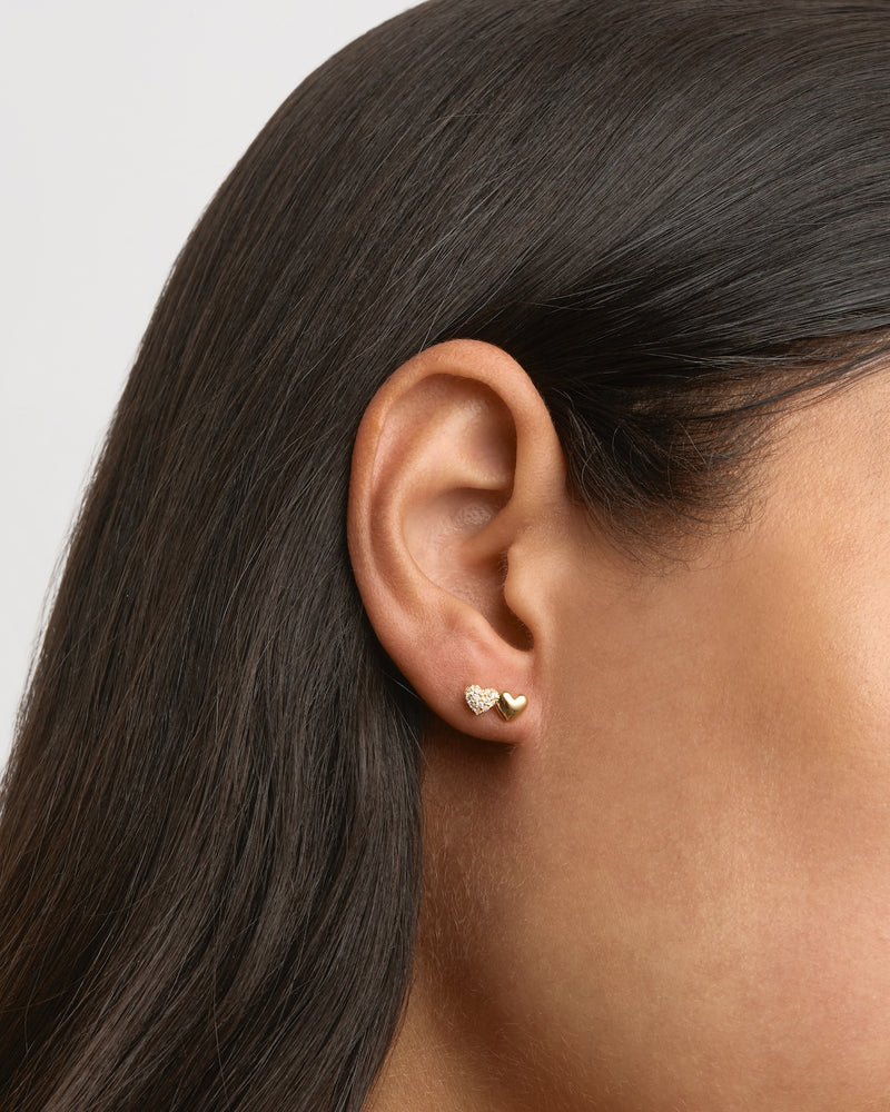 BY CHARLOTTE - Always By Your Side Stud Earrings In Gold Vermeil
