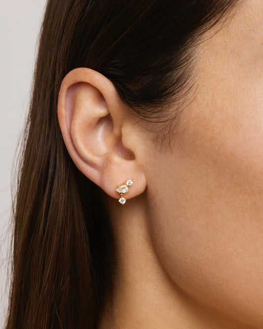 BY CHARLOTTE 18K Gold Vermeil No Rain, No Flowers stud-gold