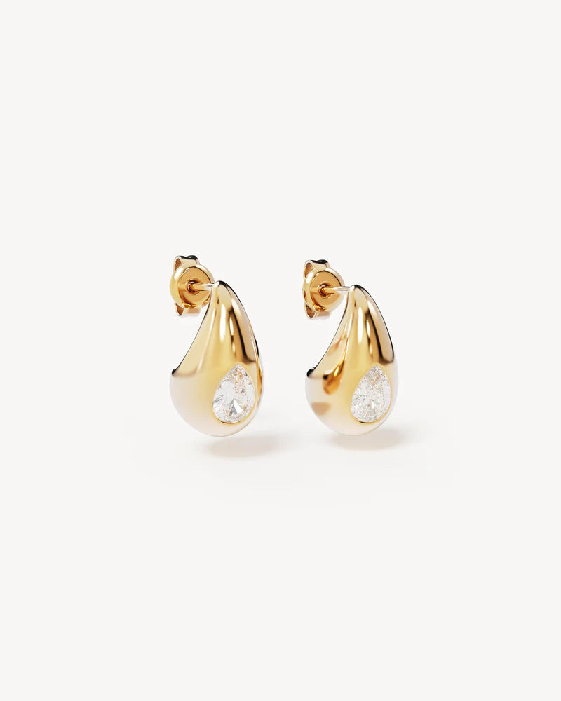 BY CHARLOTTE - Dewdrop Earrings Small Gold Vermeil