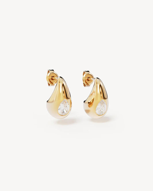 BY CHARLOTTE - Dewdrop Earrings Small Gold Vermeil