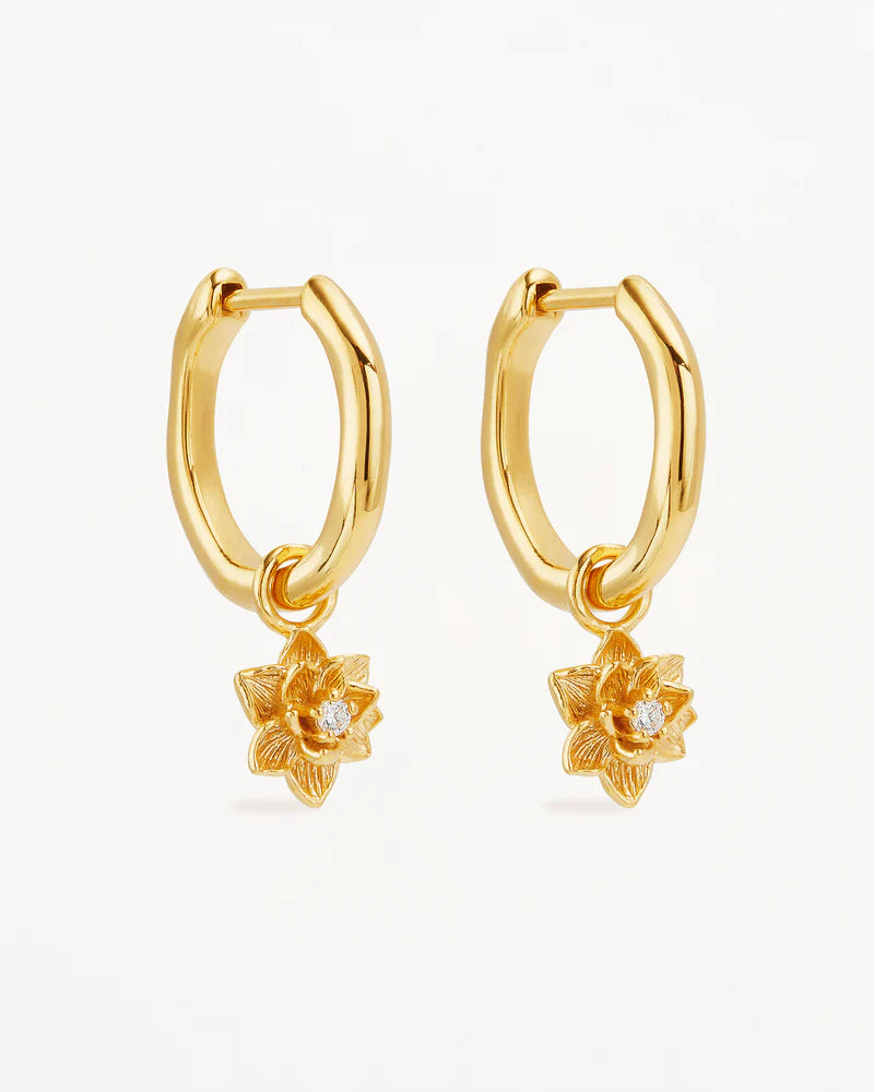 BY CHARLOTTE Bloom Within Lotus Hoop-gold