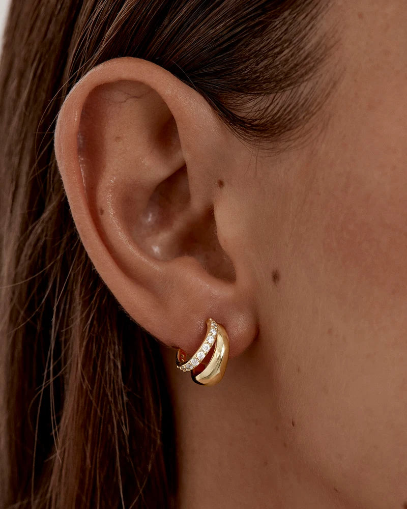 BY CHARLOTTE - Eternally Yours Hoops 18k Gold Plated