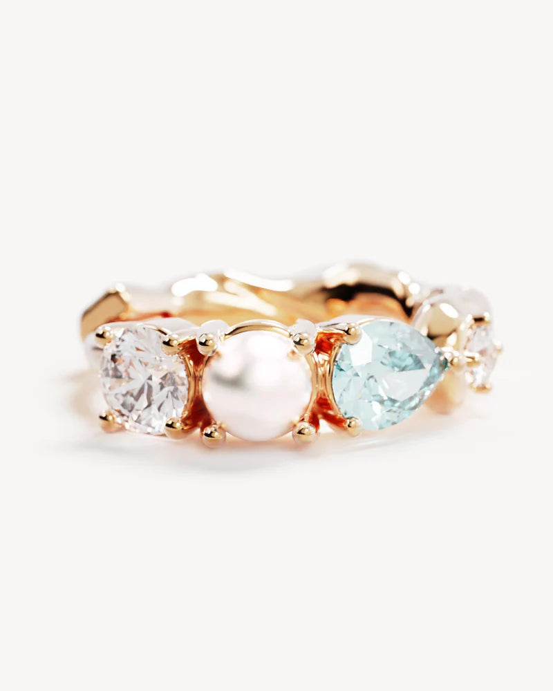 BY CHARLOTTE - Breathe In Stillness Hoops In Gold Vermeil