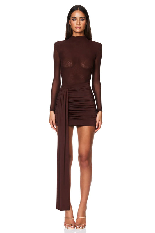 NOOKIE - Enigma Mini Dress in Chocolate