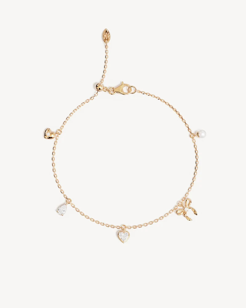 BY CHARLOTTE - Forever Yours Charm Bracelet in Gold Vermeil