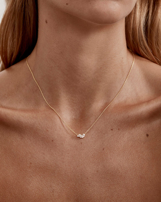 By Charlotte - Crystal Wings Necklace in GOLD