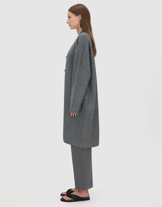 CAMILLA AND MARC Francis Knit Long Cardigan Charcoal Melange