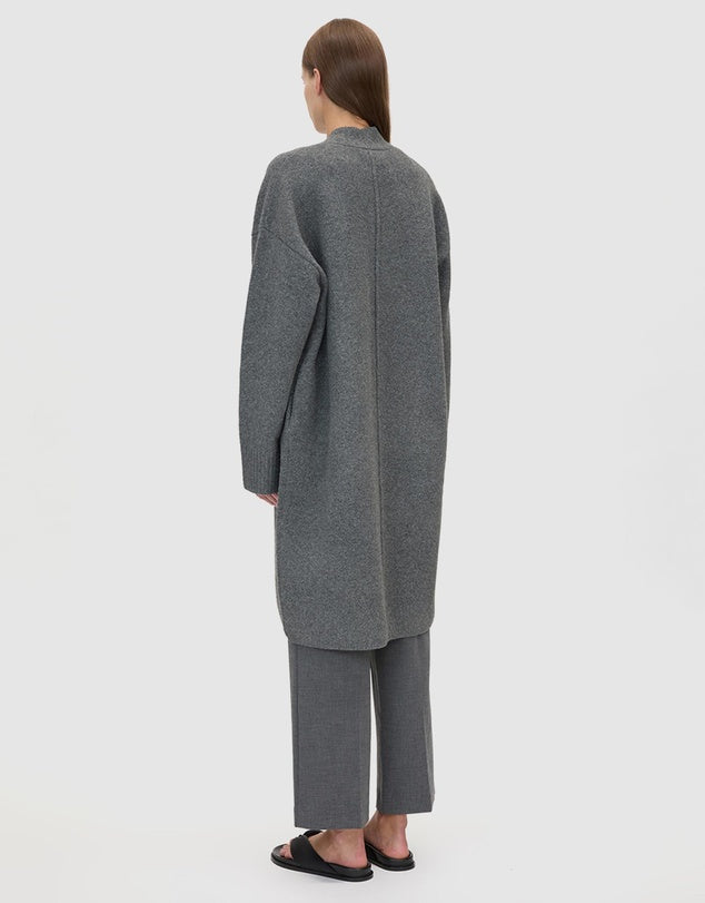 CAMILLA AND MARC Francis Knit Long Cardigan Charcoal Melange