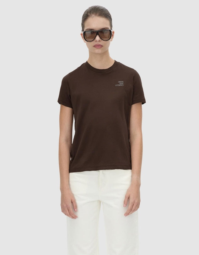 CAMILLA AND MARC Calista Fitted Print Tee in Hickory