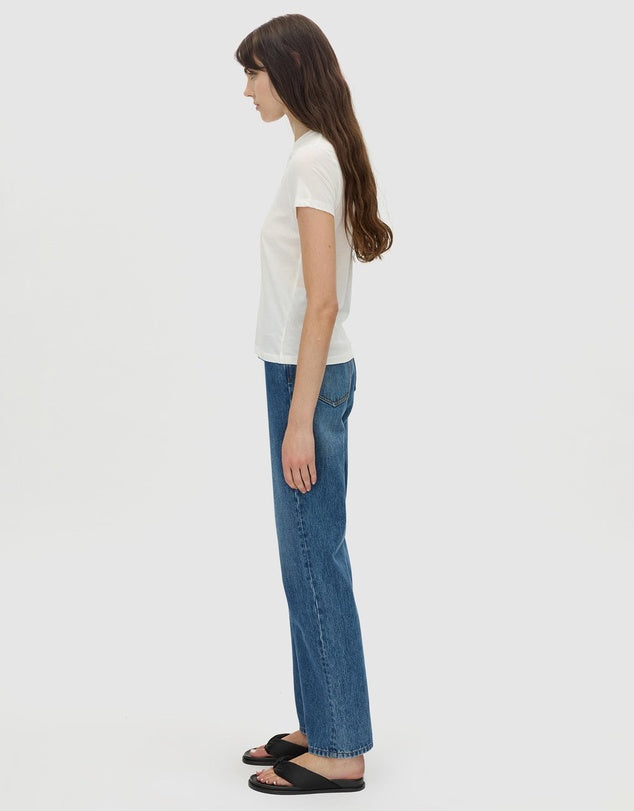 CAMILLA AND MARC Calista Fitted Print Tee in Soft White/Red