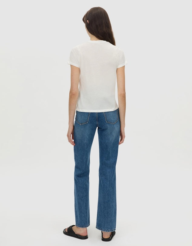 CAMILLA AND MARC Calista Fitted Print Tee in Soft White/Red