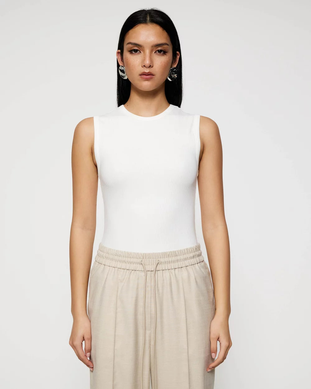 CAMILLA AND MARC Nora Crew Tank- milk white