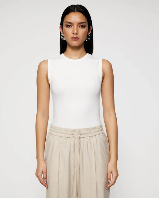 CAMILLA AND MARC Nora Crew Tank- milk white