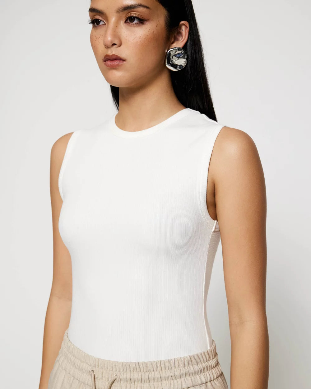 CAMILLA AND MARC Nora Crew Tank- milk white