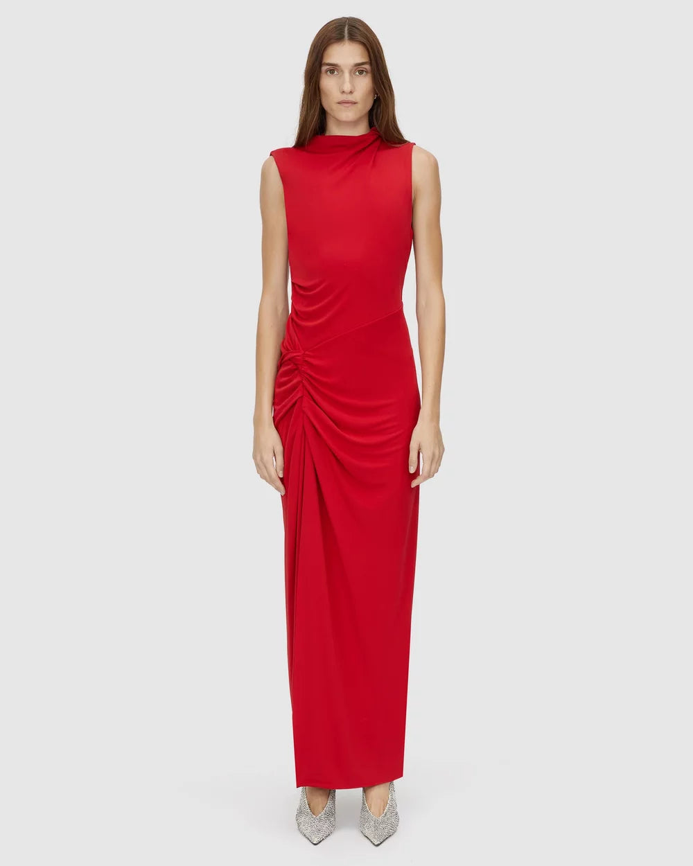 CAMILLA AND MARC - Paloma Draped Dress in Scarlet