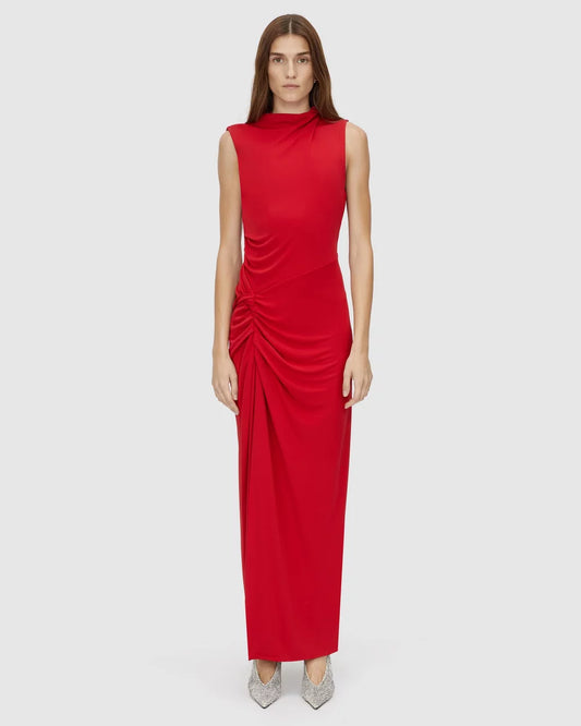 CAMILLA AND MARC - Paloma Draped Dress in Scarlet