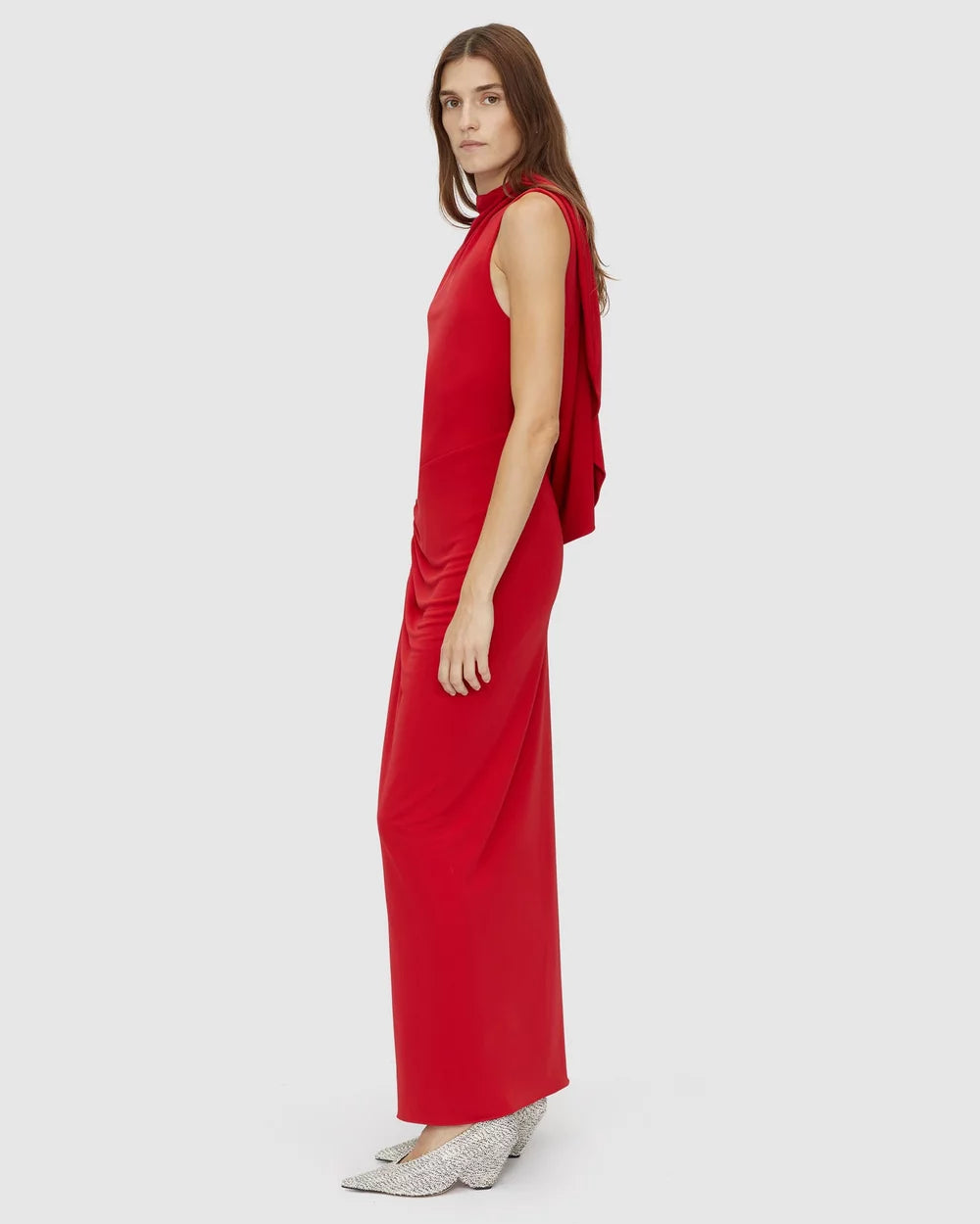 CAMILLA AND MARC - Paloma Draped Dress in Scarlet