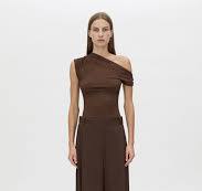 CAMILLA AND MARC - Cali Off Shoulder Top in Chocolate
