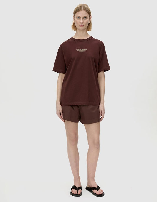 CAMILLA AND MARC - Janice Logo Tee in Chocolate