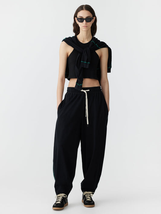 BASSIKE Voluminous jersey Pant-black