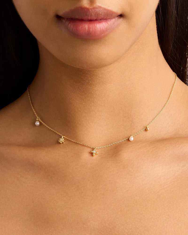 BY CHARLOTTE Live in peace choker-gold