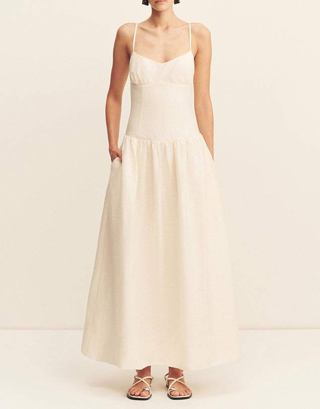 Shona Joy - Marlowe Panelled Bustier Maxi Dress IN ECRU