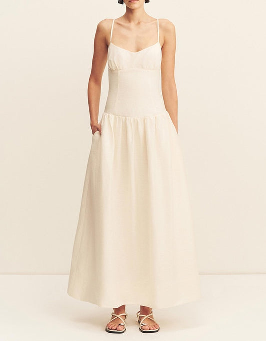 Shona Joy - Marlowe Panelled Bustier Maxi Dress IN ECRU
