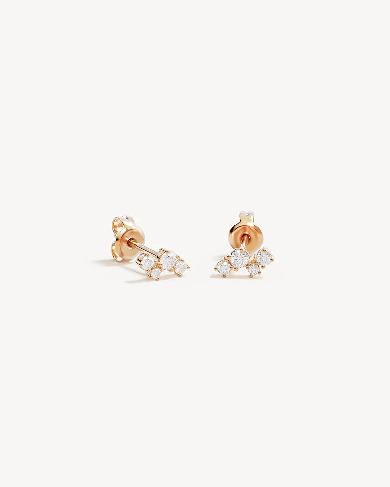 BY CHARLOTTE - Moon Dust Stud Earrings in Gold Vermeil