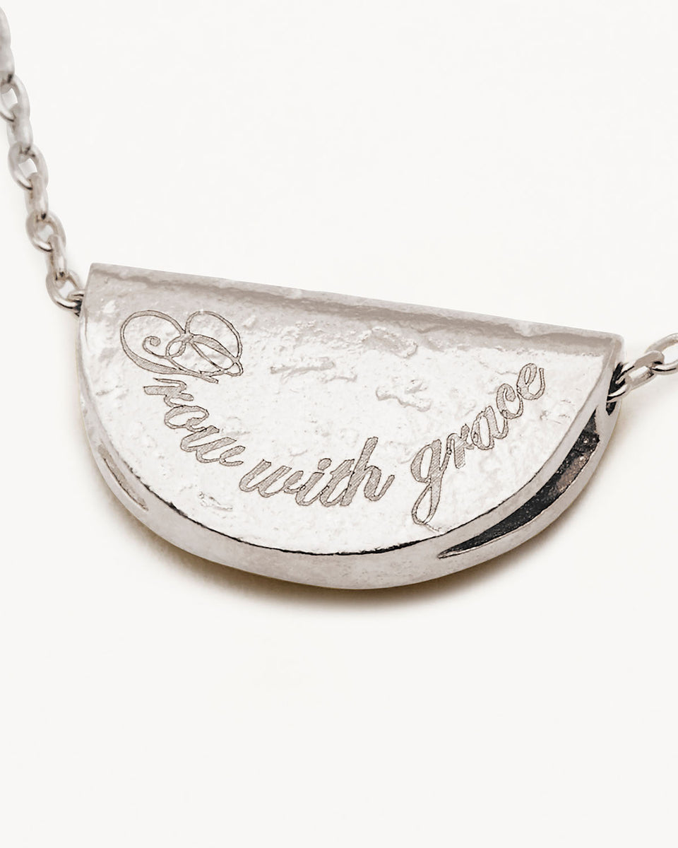 BY CHARLOTTE - Lotus December Birthstone Necklace in Sterling Silver